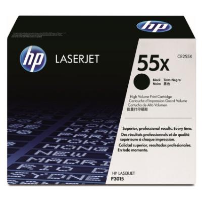 HP černý toner, CE255X pro LJ P3015 high capacity originál