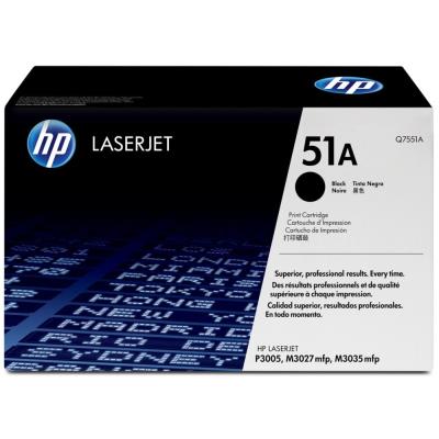 HP černý toner, Q7551A, LJ P3005/M3035 6500 str. originál