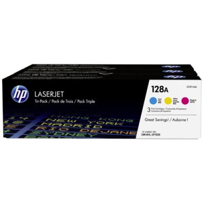 HP (128A) CMY 3-pack LJ Toner Cart, 3 x 1 300 str, CF371AM originál