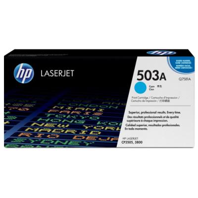 HP color toner, Q7581A, azurový CLJ 3800 originál