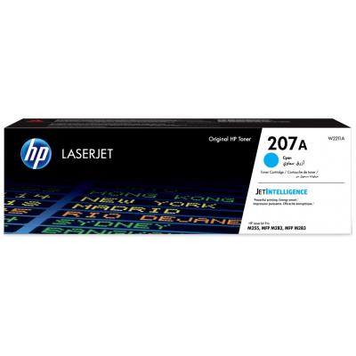 HP toner 207A (azurový, 1250str) pro HP Color LaserJet Pro M255/MFP M282/ M283