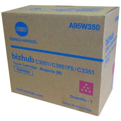 Konica Minolta toner A95W350, magenta, 12000str., TNP-49M, Konica Minolta Bizhub C3351, Bizhub C3851