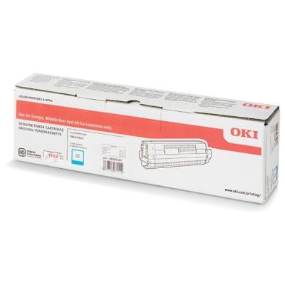 OKI originální toner 46861307, cyan, 10000str., OKI C824, 834, 844