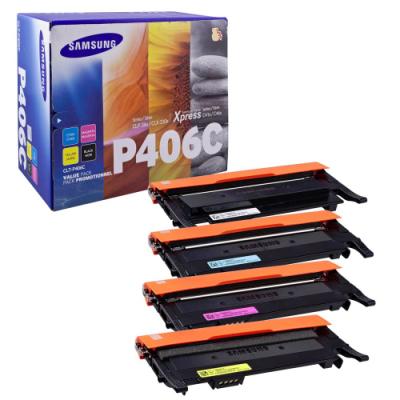 HP - Samsung toner CMYK sada CLT-P406C pro CLP-360/365/CLX-3300/3305/C410/C460 - 1500/1000 str.
