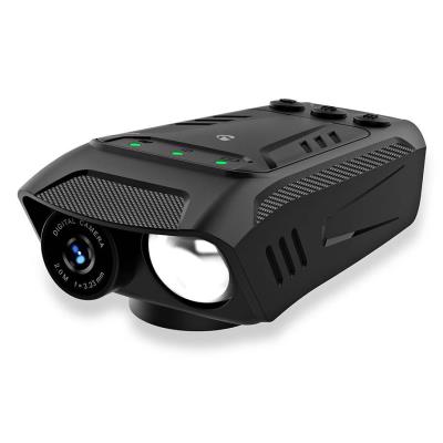 NEDIS multifunkční cyklistická kamera 3v1/ Full HD/ 2Mpix/ LED světlomet/ klakson/ USB-C/ slot micro SD/ černá